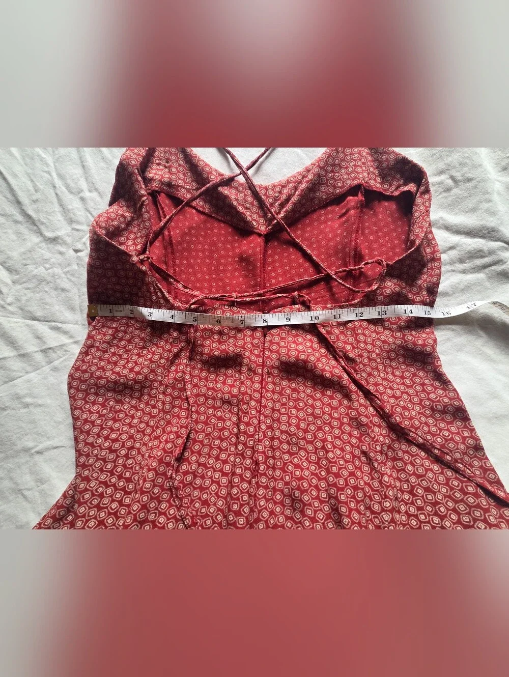 Vintage 90s Ann Taylor Made in USA 100% Rayon Geometric Maxi Slip Dress 10